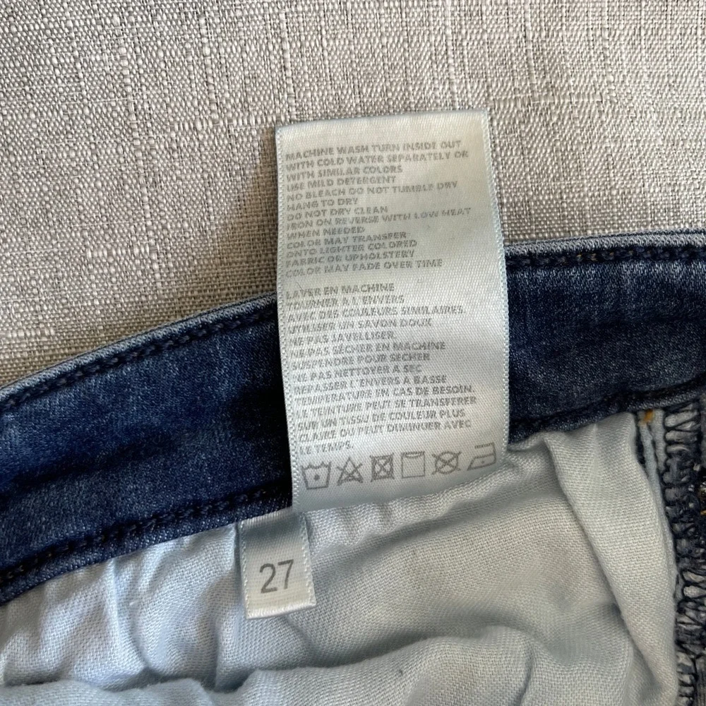L'Agence‎ Brigitte Skinny Stretch Mid-Rise Jeans Vintage Wash Womens 27 Blue